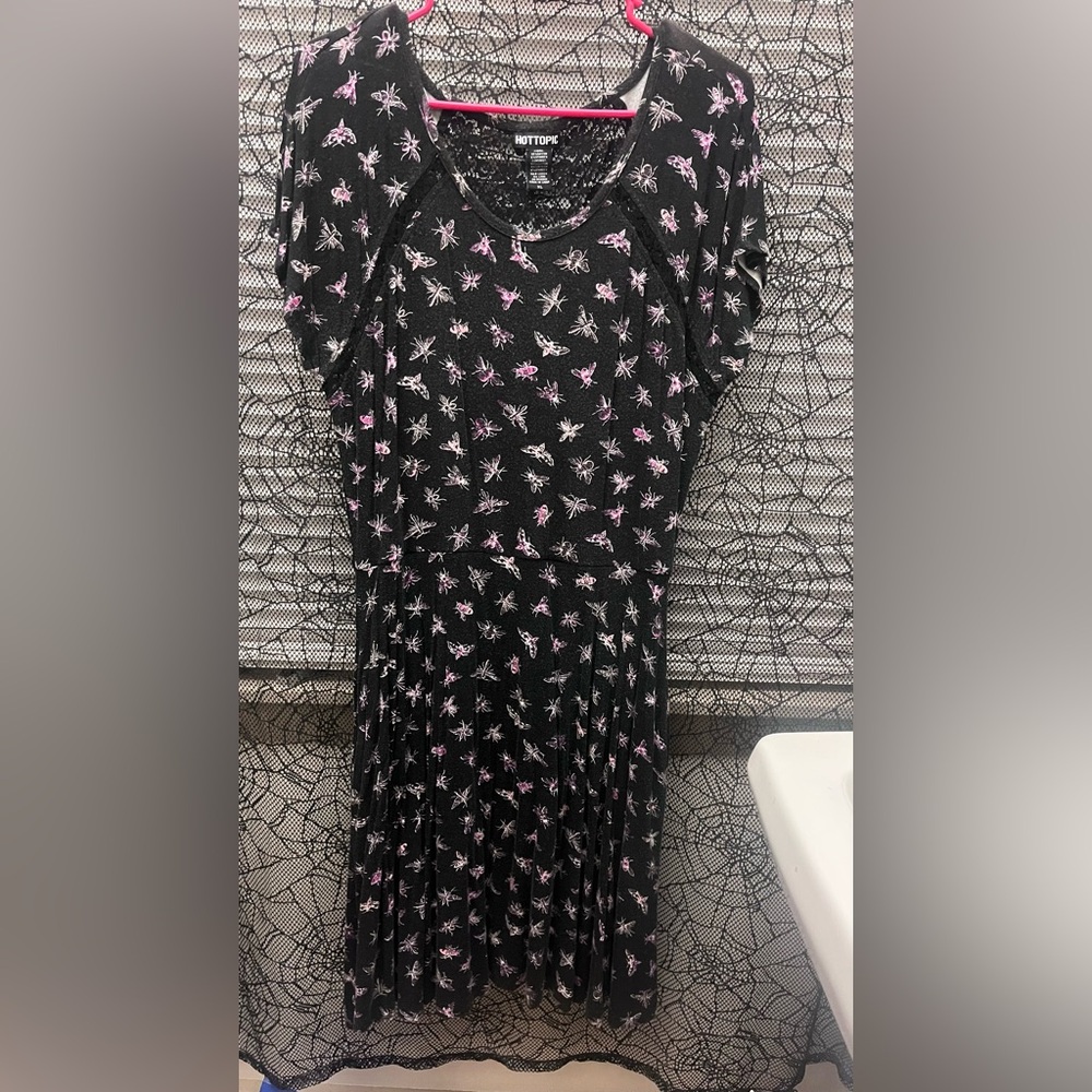 Hot Topic dress with bug print and lace back